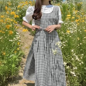 아침에 앞치마 프릴 면 앞치마 유치원 어린이집 교사용 카페 공방