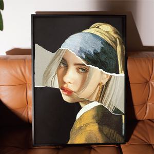 빌리아일리시 인테리어 포스터 빈티지 액자 감성 거실 현관 그림 BI 06