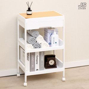 3단 주방 이동식 트롤리 미니 주방 수납함 틈새 수납장 선반 북트롤리 카트
