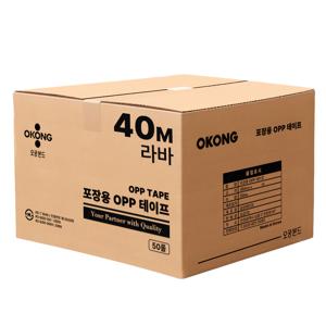 철공자 박스 테이프 40M 20개입 라바 OPP 투명 황색 아크릴 택배