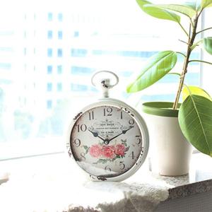 HLC236098 빈티지 로즈 화이트 벽시계