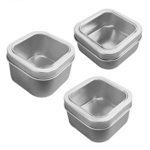 사각 틴 케이스 1사각투명틴케이스 소 휴대용 머리끈