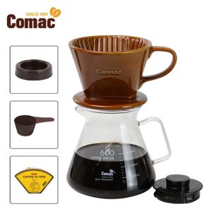 갈색 자기 커피드립세트 600ml (DN4) 핸드드립,핸드드립세트,스텐필터