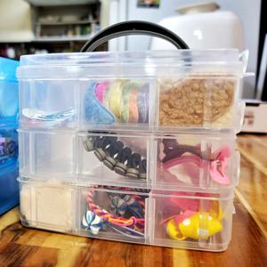 부품 3단 정리 플라스틱박스 소 케이스 반투명 장난감