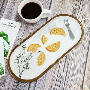 대리석 접시 엔틱 카페 인테리어 그레이 트레이 대형