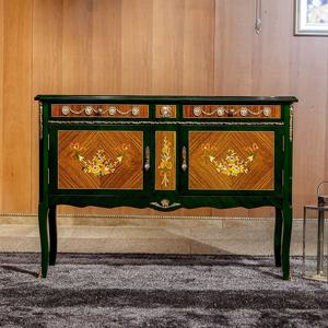 비아 엔틱 명화 1200 도어 수납장 콘솔