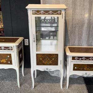 비아 엔틱 명화 520 낮은 2단 미니 유리장식장