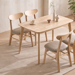 데니스 원목 4인 식탁세트 (의자4) 세라믹 옵션