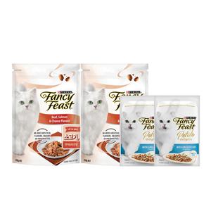 팬시피스트 쇠고기연어&치즈 450g 2팩 +쁘띠 50g 파우치 2개