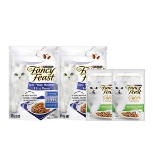 팬시피스트 왕새우 고등어게살 450g 2팩 +쁘띠 50g 파우치 2개
