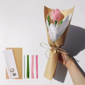 1+1 올인원키트 DIY 모루꽃 모루 한 송이 꽃다발 만들기 키트