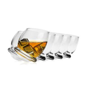 회전위스키잔 롤리폴리 200ML 6개 언더락 양주 보드카 꼬냑 데킬라 핸드메이드 크리스탈