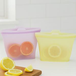 실리콘 스퀘어 지퍼백 3P세트  500+1000+1500ml 4colors