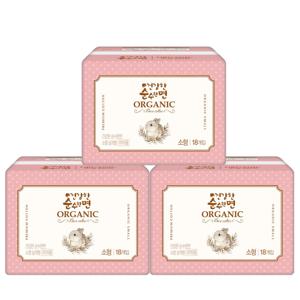 순수한면 유기농 소형 18P X 3팩