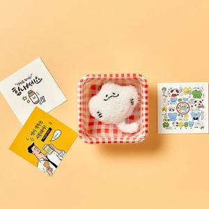 귀여운 커플 키링 아기가오리+메세지카드+체크박스 가방 열쇠고리