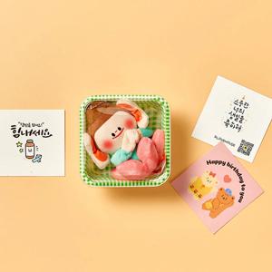아기부처님 석가모니 인형 키링+메세지카드+체크박스