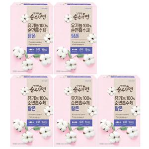 순수한면 유기농 탐폰 슈퍼 16P X 5팩