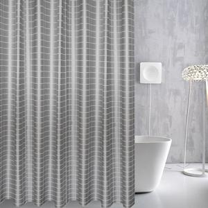 모던시크 타일 패턴 샤 워커 튼 물튐 방지 욕조 커튼