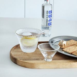 브이라인 플리츠 술잔 / 내열글라스 찻잔 60ml
