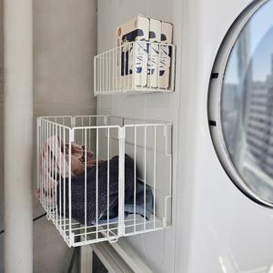 마그네틱 접이식 빨래 바구니 공중부양 대용량 자석 세탁 선반 바스켓