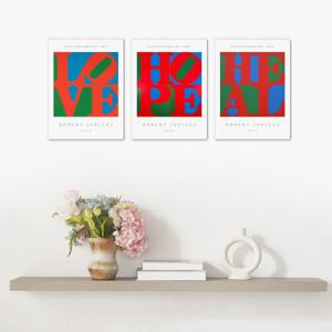 2227로버트 인디아나-3개세트 /캔버스천 폼보드액자 우드노프레임 컨템포라리아트