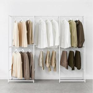 멀티 2단 드레스룸 시스템행거 2colors (단품/1+1세트)+옷걸이 30p증정