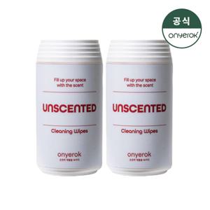 온예록 올인원 청소 세정 롤티슈 45매 2개 언센티드(무향)