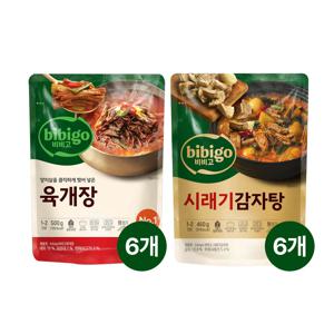 비비고 육개장 500g x6개+감자탕 460g x6개