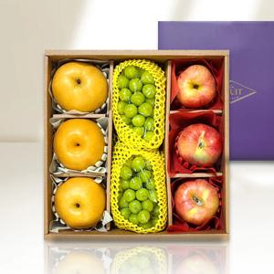 [청루원] 명품 사과/배/샤인머스켓 세트(샤인2+사과3+배3)