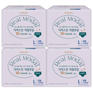 디어스킨 리얼모달 입는오버 대형 8P X 4팩