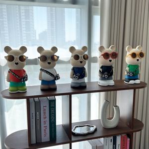 포토베어 플래시 인테리어 장식 소품 도자기 곰돌이 저금통 오브제 피규어 (5color)