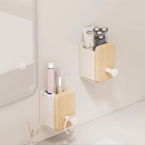 [해외] 북유럽 모던 원목 브러쉬꽂이 리모컨 거치대 화장대정리 소품 정리함 2colors