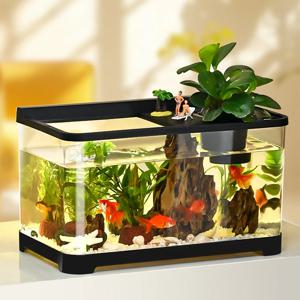 온가든 안깨지는 아크릴 어항 3컬러 LED 열대어 금붕어 구피 수족관