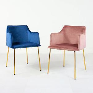 [리퍼] 루카스 체어 벨벳 화장대 식탁 다이닝 네일샵 인테리어 디자인 의자 2colors