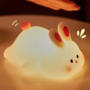토끼 무드등 LED 무선 조명 밝기조절 수유등 수면등 취침등 침실 인테리어 터치 무드조명