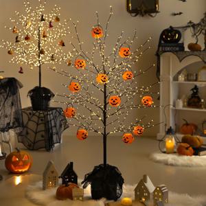 홀리데이 할로윈 데이 호박 크리스마스 트리 조명 소품 장식 무드등 led 오너먼트 풀세트