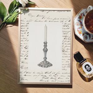 앤틱 오브제 꽃 과일 명화그림 액자 30종 - e02 촛대