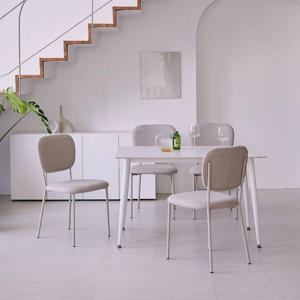 스칸디 브리오 철제 1200/1400 4인 포세린 통 세라믹 식탁세트 2colors