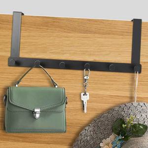 6구 도어 후크 44x18cm 블랙 문걸이행거 옷걸이 방문