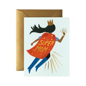 Super Mom Blue Card 어버이날 카드