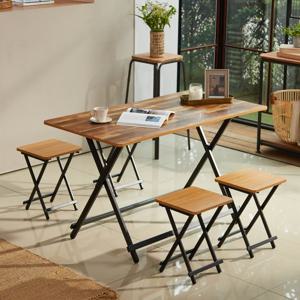 오드리 접이식 테이블 1200 + 의자 2p 세트