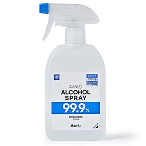 AWAS 알콜스프레이 500ml 소독스프레이 살균소독제 FDA등록