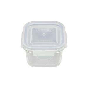 밀폐 반찬용기 정사각형 유리 보관용기 미니 5호 210ml