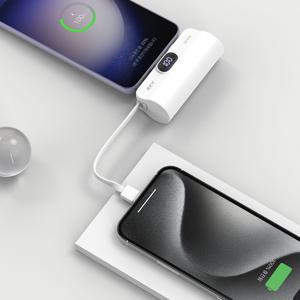 X13 2in1 도킹형 미니 보조배터리 5000mAh(C타입-8핀케이블)