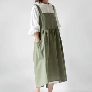 면 빅사이즈 원피스 주방 방수앞치마 4컬러 공방 꽃집 어린이집 카페 바리스타 롱 앞치마