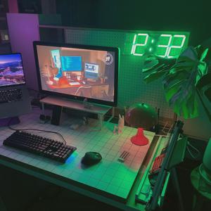 풀컬러 LED 크리스탈 인테리어 벽시계