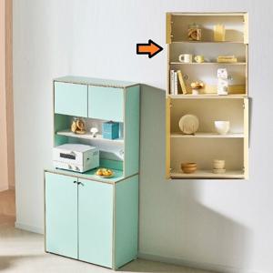 심플한 맘마존 렌지다이 멀티선반 상하부장세트 800(4색)