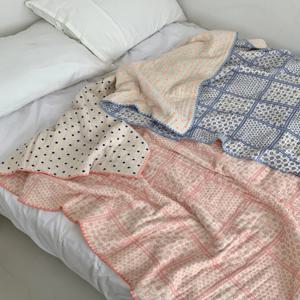 프랭 4중 양면 거즈 블랭킷 담요 낮잠이불 2color