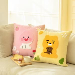 카카오프렌즈 에이프릴샤워 사각 쇼파 쿠션 커버 패브릭 45x45