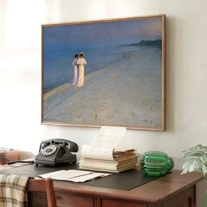 세버린 크뢰이어 캔버스 명화 포스터 18종/03. 손더스트란드 해변